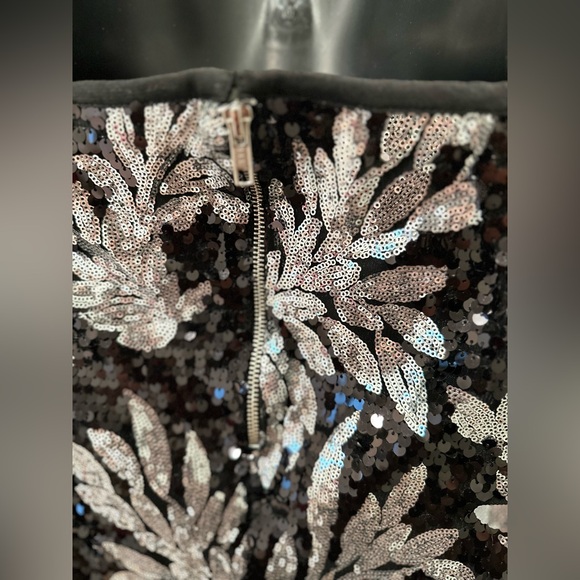 Walter Baker NWT Black & Solver Cocktail Skirt - Picture 3 of 5